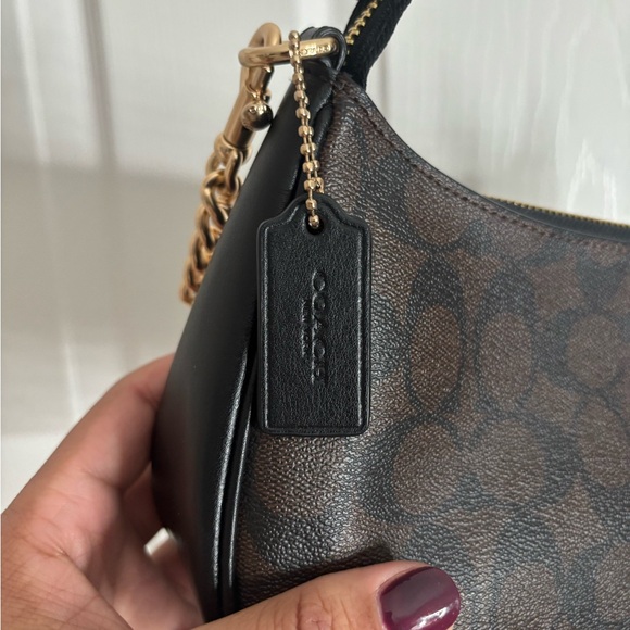 Coach Signature Brown and Black Shoulder Bag - Picture 5 of 6
